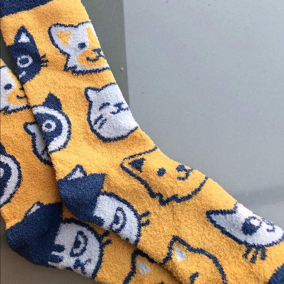 Cozy Fuzzy Socks Cats & Dogs Print - m/ NEW - Picture 3 of 7